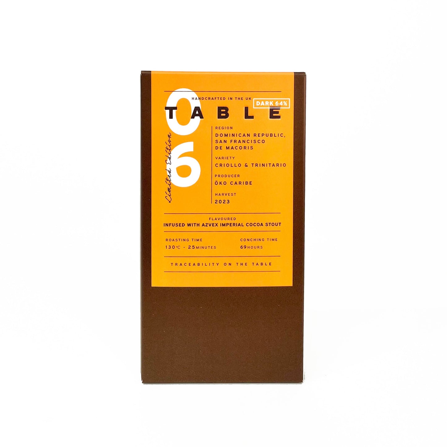 Limited Edition 64% Azvex Stout Infusion Dark Chocolate