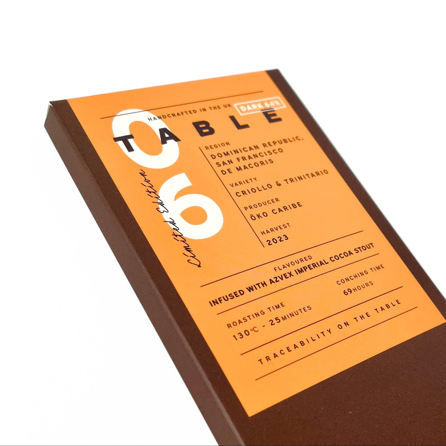 Limited Edition 64% Azvex Stout Infusion Dark Chocolate
